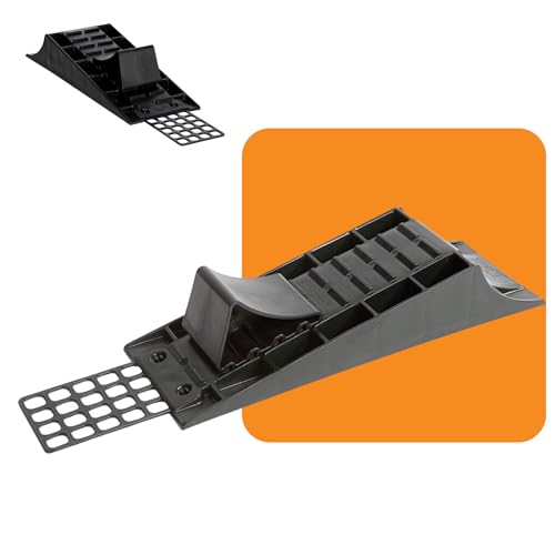 Froli 3-teiliges Auffahrkeil-Set – mit Parkstopper & Auffahrhilfe – bis 8 t Gesamtgewicht – Ausgleichskeile & Nivellierkeile für Wohnwagen, Camper und Wohnmobile – Made in Germany