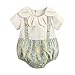 Sanlutoz Neonato Cotone Body per neonati Principessa Fiori Body per neonata Estate Vestiti del bambina (0-6 mesi, BRS2028-KA)
