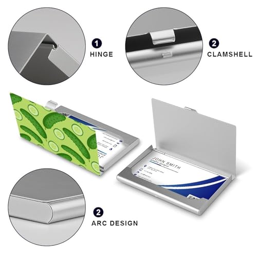 Dill Pickles Business Card Holder Slim Metal Case Pocket Wallet for Men Women4