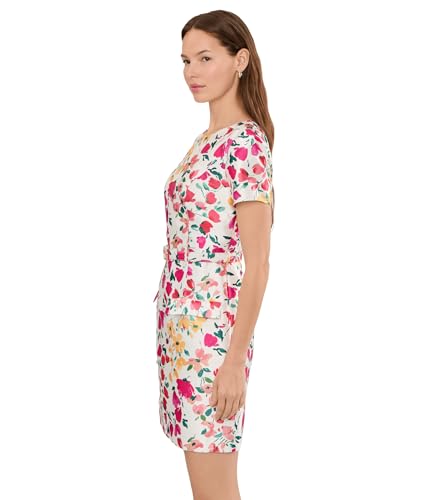 Image of Adrianna Papell Printed Mikado Short Dress