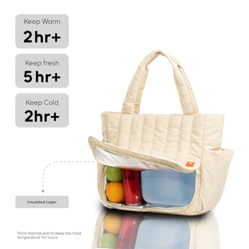 Image of Bayne Large Size Tote Bag with Lunch Compartment | Laptop Bags for Women Office Use | Waterproof Handbag for Women | Elegant Office Bags for Woman | Office Bag for Woman