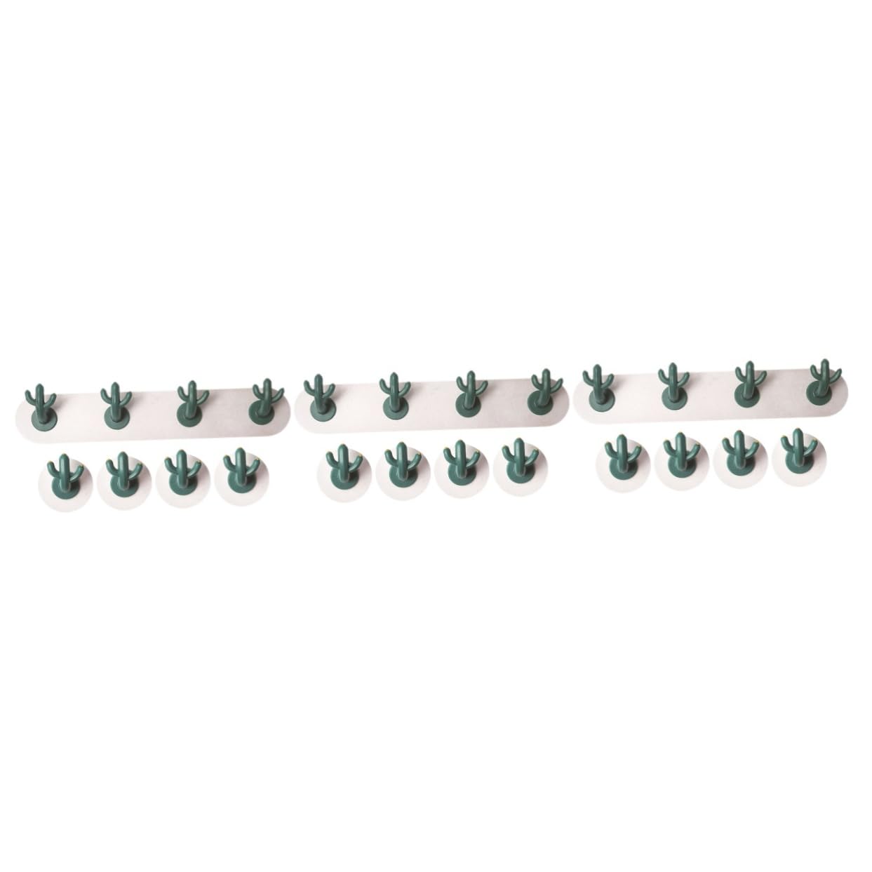 Autocollants forme de cactus Zerodeko lot de 6 crochets muraux adhésifs