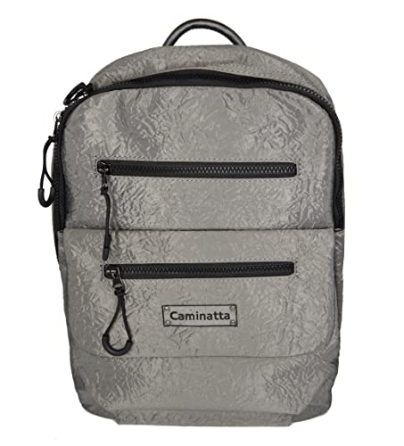 CAMINATTA Mochila Mujer Plata Grande Material...