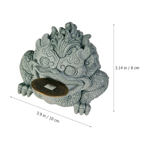 Figurine en grès vert pour décorer une table basse ou un aquarium