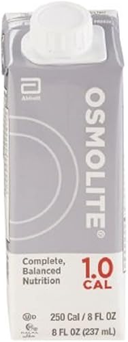 Osmolite 1.0 Cal Formula, caja de 8 onzas, 1 suplemento oral Cal, Abbott 64633 - Caja de 24