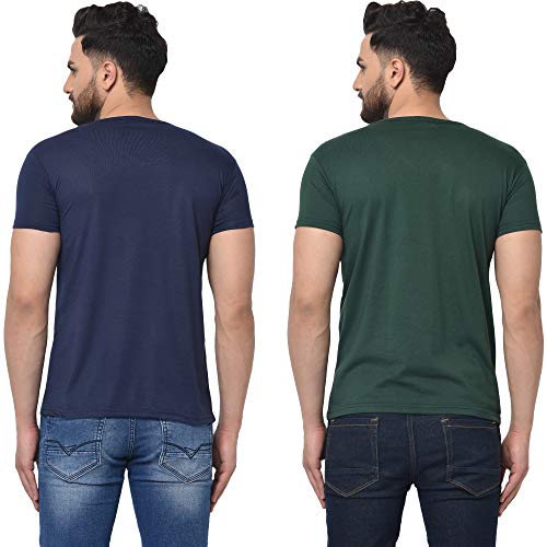 Image of JANGOBOY Men's V-Neck Cotton T-Shirt (Pack of 2)