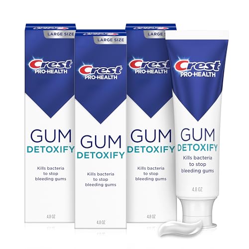 Crest Pro-Health Gum Detoxify Deep Clean Toothpaste, 4.8 oz Pack of 3 – Anticavity, Antibacterial Flouride Toothpaste, Clinically Proven, Gum and Enamel Protection, Plaque Control