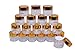Wresty 10 Gram Glass Cosmetic Containers 19 Packs Round Sample Jars Cosmetic Cream Bottles Makeup Pots Container Vials (gold lids)