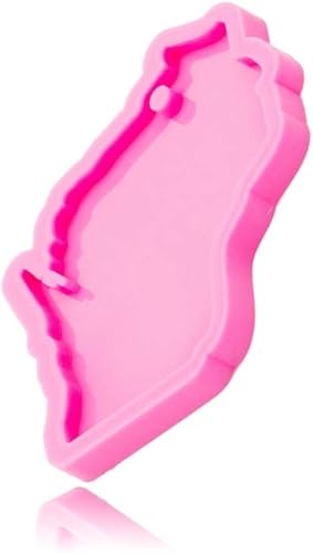 Miniatura 4 de American Wisconsin State Llavero Molde de silicona con agujero DIY goma goma goma jabón molde caramelo decoración pastel fondant molde pudín hecho a