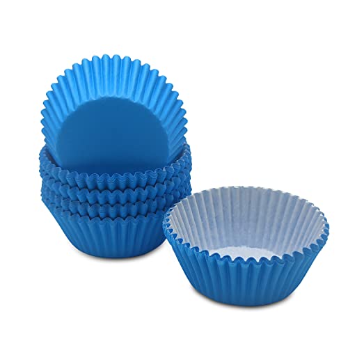 Image of Standard Baking Cups, Classic Blue Greaseproof Festive Cupcake Liners, 150-Count