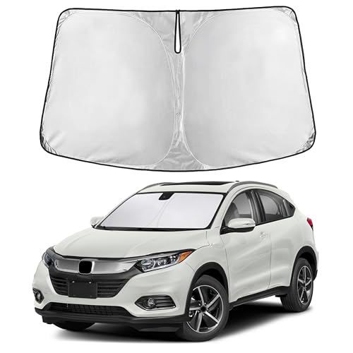 Image of Autovir Windshield Sun Shade Fit for 2016-2020 2021 2022 Honda HRV Sunshade, Front Car Window Shades Sun Visor, Blocks UV Rays & Heat, Car Accessories