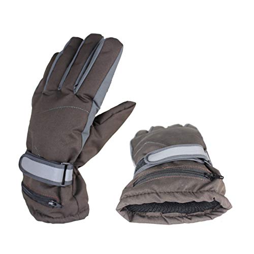 YLFC Gants Chauffants, Gants Électriques Chauffants À La Main 4 Heures De Ski Gants Chauffants Imperméables Coupe-Vent (Color : Coffee Men)