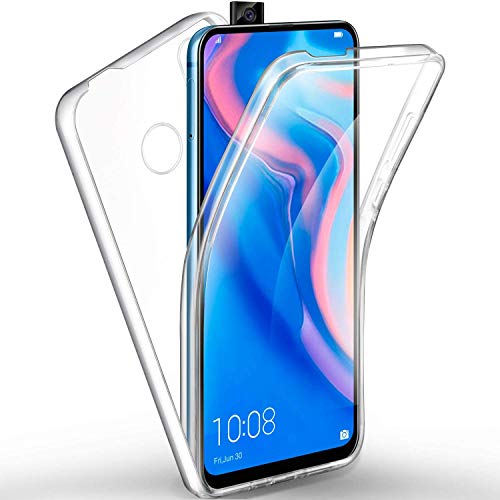 Funda 360 [Huawei P Smart Z] PC + TPU Carcasa Doble Cara 360 de Silicona Delantera + Trasera Rigido Silicona Reforzada Transparente para Smartphone