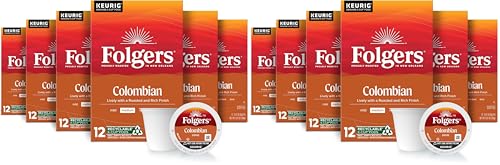 Image of Folgers Colombian Medium Roast Coffee, Keurig K-Cup Pods,12 Count (Pack of 12)