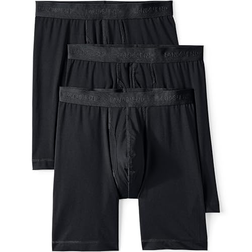 Lands' End Men's Longer Flex Performance Boxer Brief 3 pack3