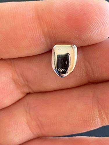 Solid 925 Sterling Silver Real Single Tooth Grillz - Grills Cap For Teeth - Real Solid Silver NOT Plated2