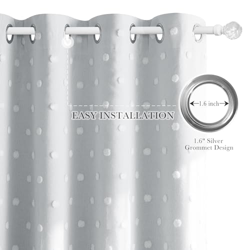 Image of PONY DANCE White Curtains for Living Room 96 Inches Long, 52W x 96L