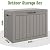 GULAIMOAO Outdoor Storage Box, 45 Gallon Deck Box with Lockable Lid, Waterproof Resin Storage Bin for Cushions, Garden Tools, Patio Furniture, Grey