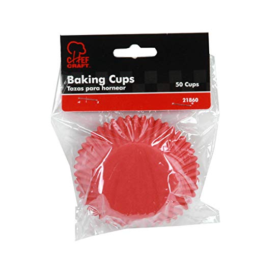 Image of Chef Craft Classic Cupcake Liners, 50 count, Bright Red