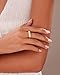 YeGieonr Chunky Gold Statement Rings for Women Non Tarnish 18K Gold-Plated, Waterproof Stainless Steel Gold Ring, Bold Fashion Jewelry for Everyday Wear or Stacking (Rectangle, 6)