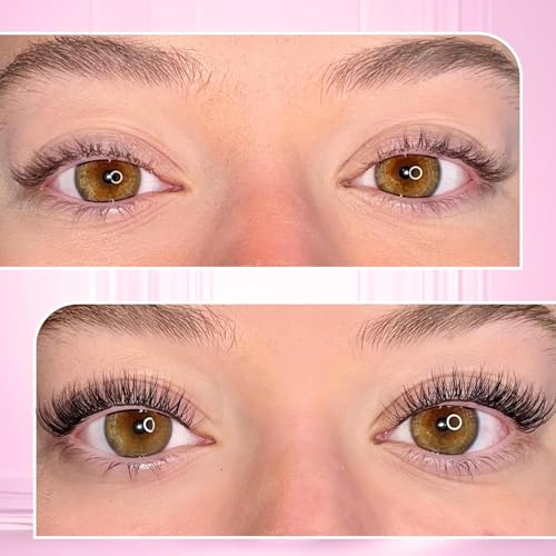 Image of DIY Lash Extension Kit Natural Look Wispy Lash Clusters D Curl Lash Clusters with Lash Brush 8-16 mm Eyelash Extension Kit Individual Lashes Lash Cluster Kit For Beginners (No Glue)