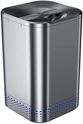 NAGUALEP Smart Waste Kitchen Composter, Compost Bin Kitchen, Electric Composter with Single Button Design, Auto Food Cycler with 2.5L Teflon & Drying Filter, Secure Open Lock, Metallic Grey
