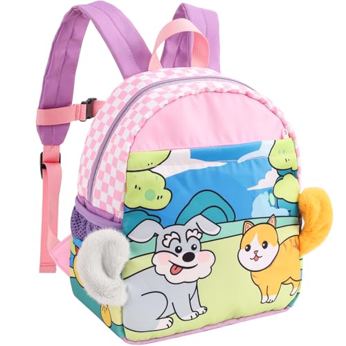3D Animal Toddler Backpack for Boys and Girls 2-5, Preschool Kindergarten Backpack, Cute Mini School Bag for Kids