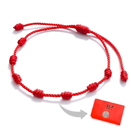 Pulsera 7 Chakras Roja Original Contra el Mal de Ojo y Proteccion Mala energia...