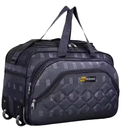 45 L Strolley Unisex Expandable Waterproof Polyester Lightweight Luggage Travel Duffel Bag with 2 Wheels |KSE_25-image-42