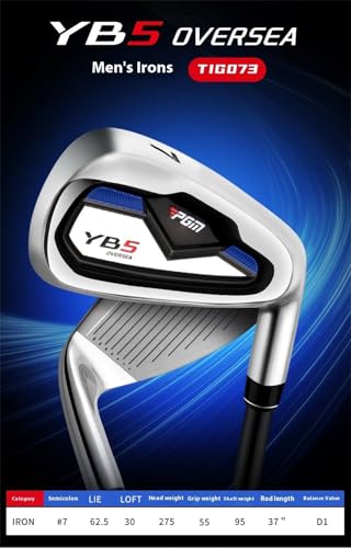 Plancha De Golf De La Mano Derecha #7, Cabeza De Aleación De Un Solo Palo Eje De Carbono 62,5 Grados Lie Angle R Flex, Diseño Duradero Ligero para Hombres Mujeres Golfistas para Mejorar El Control De