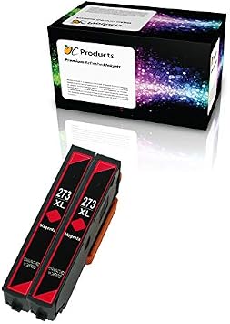 استبدال خرطوشة الحبر المعاد تصنيعها 2 حزمة لـ Epson 273 273XL Magenta لـ Expression XP-520 XP-600 XP-610 XP-620 XP-800 XP-810 XP-820 2 Magenta