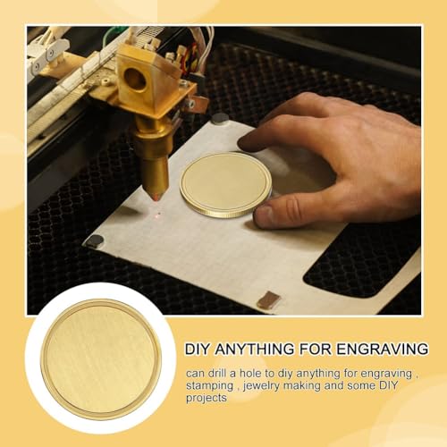 Monedas para grabar metal de 40 mm, pack de 10 discos de latón con protector 8