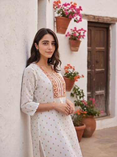 Kurta femme blanc L : fini les vêtements serrés, adoptez cette tunique ample