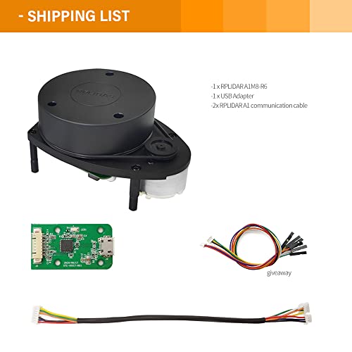 rplidar a1m8 2d 360 degree 12 meters scanning radius lidar sensor scanner for obstacle avoidance and navigation of robots