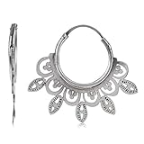 pendientes aros labrados plata Piezas elaboradas en plata de ley 925. Incluyen contraste