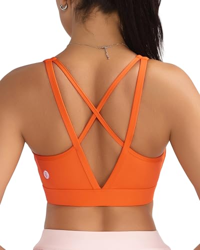 Image of RUNNING GIRL High Impact Sports Bras for Women, High Support Running Sports Bra Moulded Cup Strappy Sports Bras