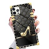 Yuning419 Case Compatible with iPhone 14 Pro Max Case,Luxury Soft TPU & Hard PC Back for Girls Women,Shockproof Protective Cover,Diamond Heels