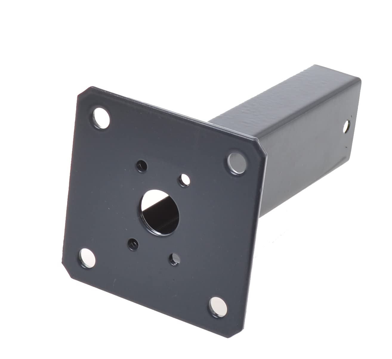 Pfostenträger 60x40 mm Anthrazit RAL 7016 – Aufschraubhülse zum Aufschrauben für Doppelstabmattenzaun Pfosten – Pfostenhalter verzinkt & pulverbeschichtet für Zaunpfosten
