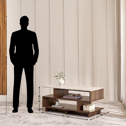 Image of Home Centre | Addison Center Table | Center Table for Living Room | Engineered Wood | Brown | 1 Year Warranty