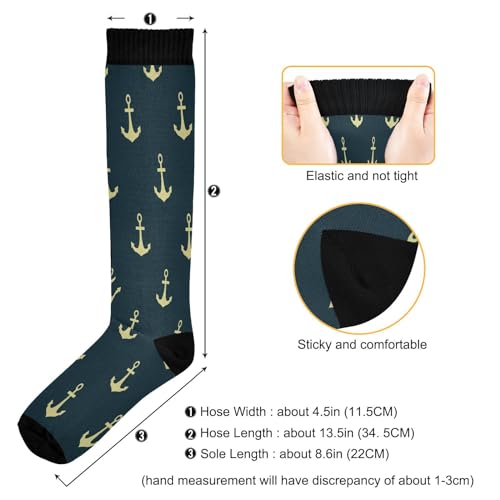 Image of Compression Socks for Men Women Colorful Knee High Socks Support for Athletic Sport Running Hiking Fitness