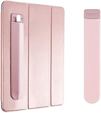 Spessn Compatible for Pencil Holder Sticker, Elastic Lycra Stylus Pocket iPad Screen Pen Protective Pouch Adhesive Sleeve for Pencil - Rose Gold