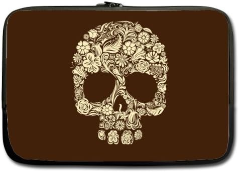 Low Cost 13 Inch Double-sided,No Straps 100% Water Resistant Neoprene Suger Skull Laptop Sleeve