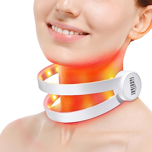 Newkey Hola Neck Red Light Therapy Neck Mask For Neck Lines,Red Light 630Nm & Infrared 850Nm Neck Wrinkles Treatment,Wireless Led Skincare Neck Photon Mask For Loose Droopy Turkey Neck Crepey Skin Tech Neck,Lightweight For Comfort Wear #TOP7