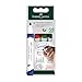 Produktbild FABER-CASTELL 253942 - Whiteboard Marker W20, 4er Etui nachfüllbare Board Marker, Strichbreite 2,25 mm, leicht abwischbare Marker