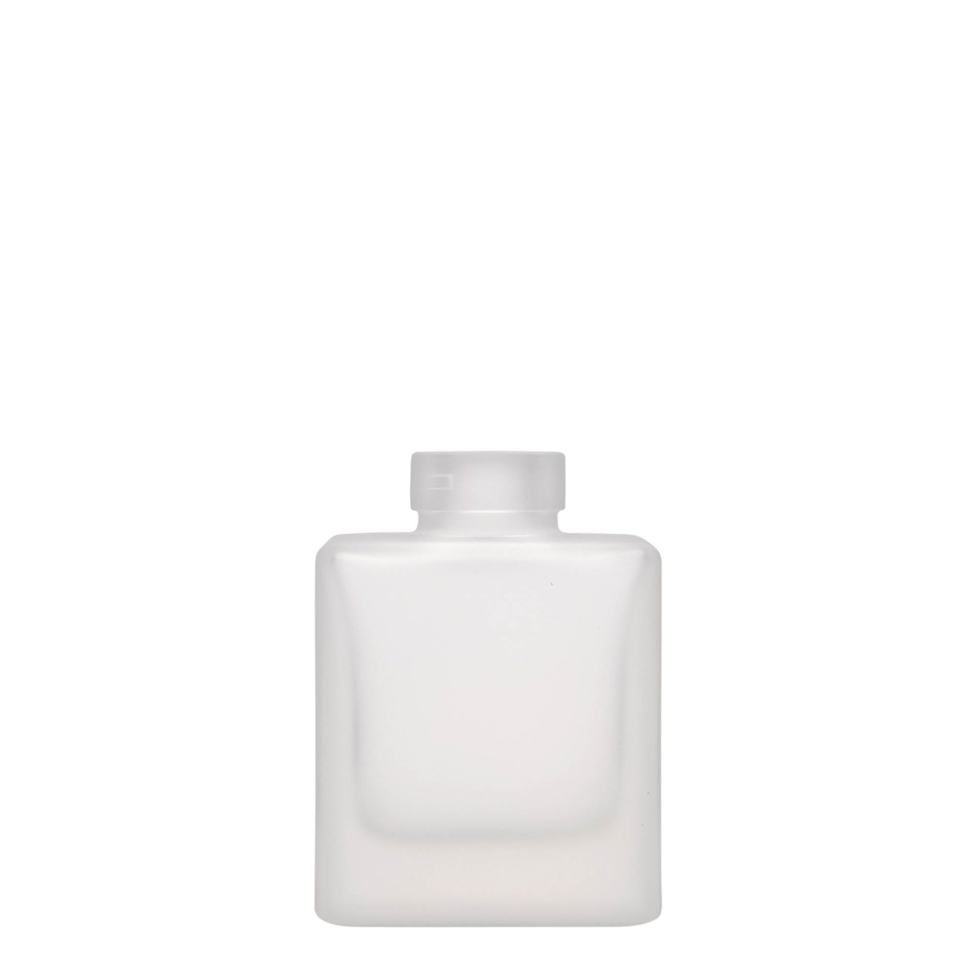 Zestaw 24 szklanych butelek Cube 100 ml mrożonych kwadratowych z korkiem
