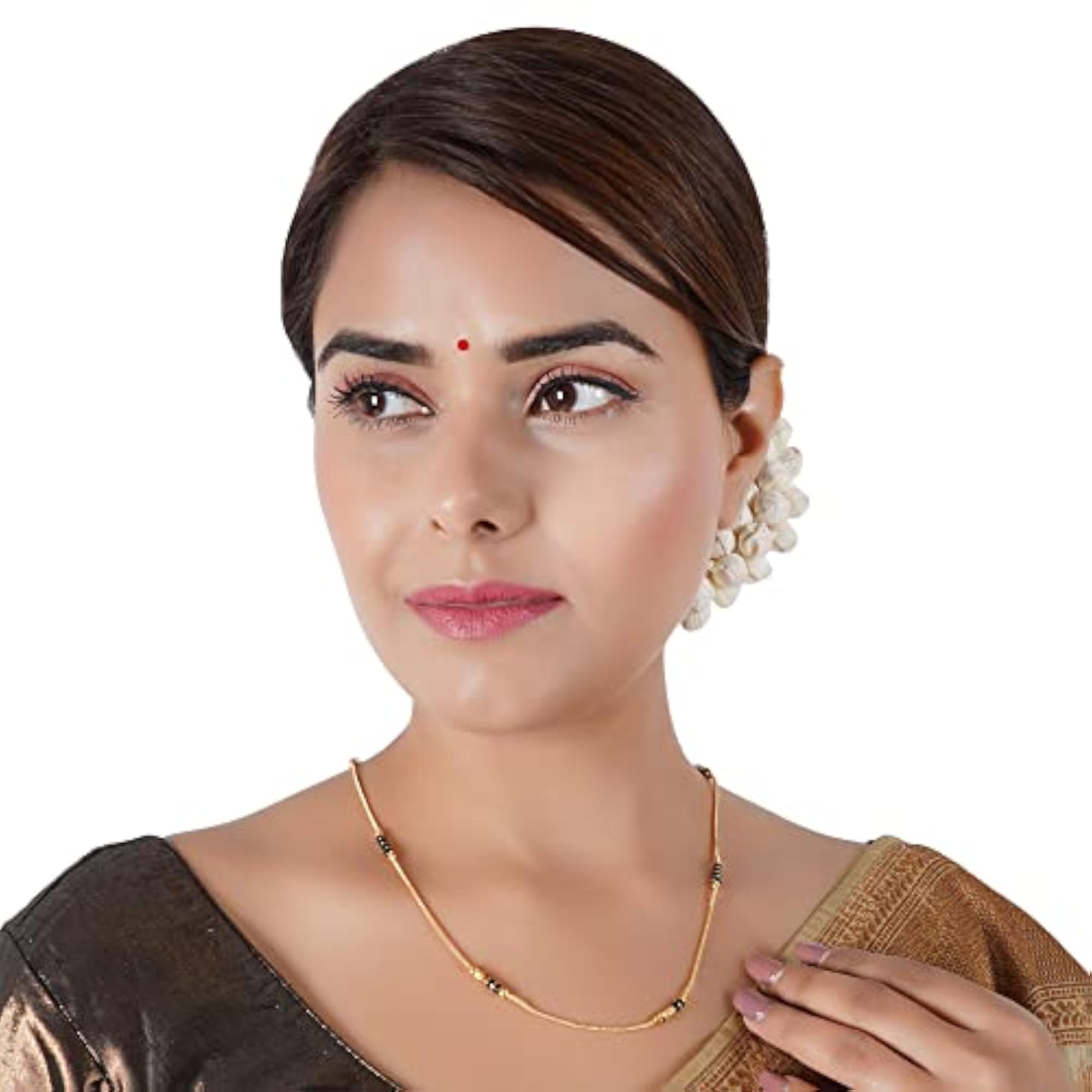 Women's Gold Plated Ethnic Traditional Long Necklace, Elegant Design