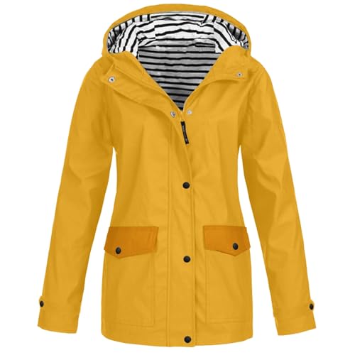 Coupe vent femme imperméable veste légère à capuche manteau manches longues