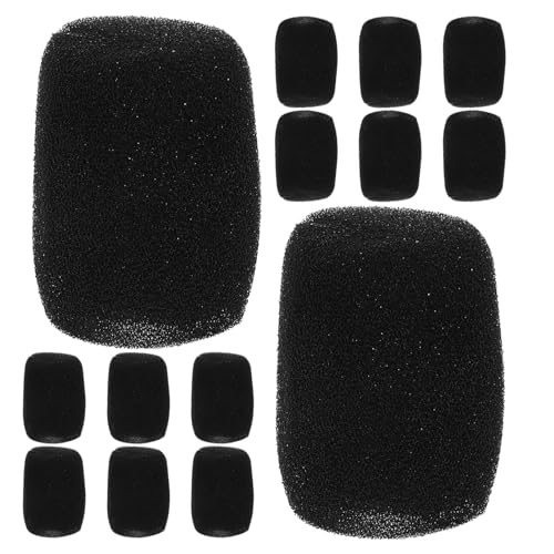 TOVINANNA Fundas de Esponja para Micrófono 15 Piezas Filtro Antiviento Interior U Tipo para Micrófono de Mano Protector Acústico para Karaoke Presentaciones y Eventos