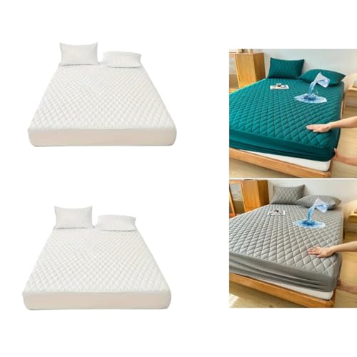 Funda de colchón impermeable y transpirable acolchada con ajuste profundo para cama 7