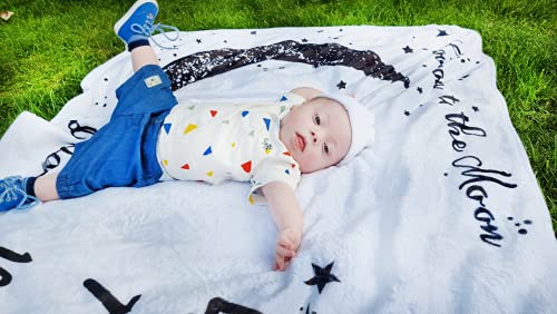 Miles&Molly Baby Monthly Milestone Blanket Boy, Girl |New Baby Boy Gift, Nursery Decor Baby Shower | Newborn Baby Month Blanket | Baby Growth Chart, 60X40 #TOP6